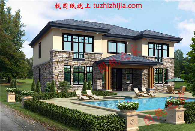 農(nóng)村40萬左右房子圖片及設(shè)計圖,非常簡單大氣的二層別墅！