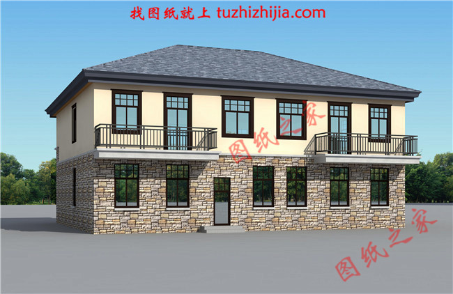 農(nóng)村40萬左右房子圖片及設(shè)計圖,非常簡單大氣的二層別墅！