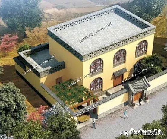 2套農(nóng)村二層平頂住宅設(shè)計(jì)，還帶小院子，北方農(nóng)村一家一套，簡(jiǎn)單耐看又實(shí)用