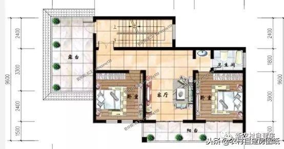 2套農(nóng)村二層平頂住宅設(shè)計(jì)，還帶小院子，北方農(nóng)村一家一套，簡(jiǎn)單耐看又實(shí)用