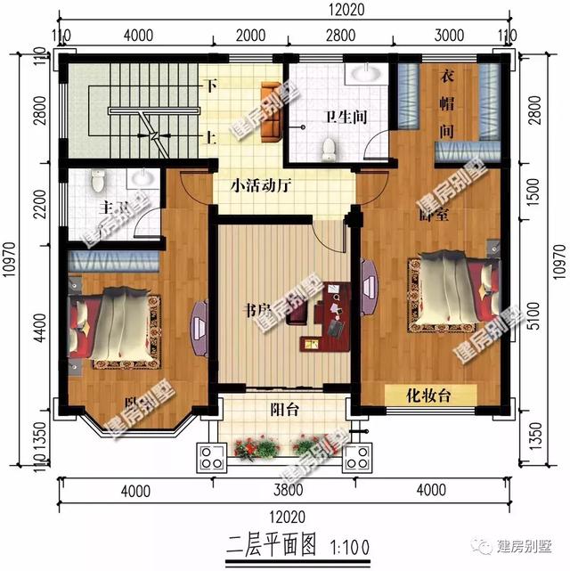 兩套漂亮大氣的的歐式三層別墅設(shè)計(jì)，第一棟內(nèi)配豪華主臥，第二棟湖南人最愛