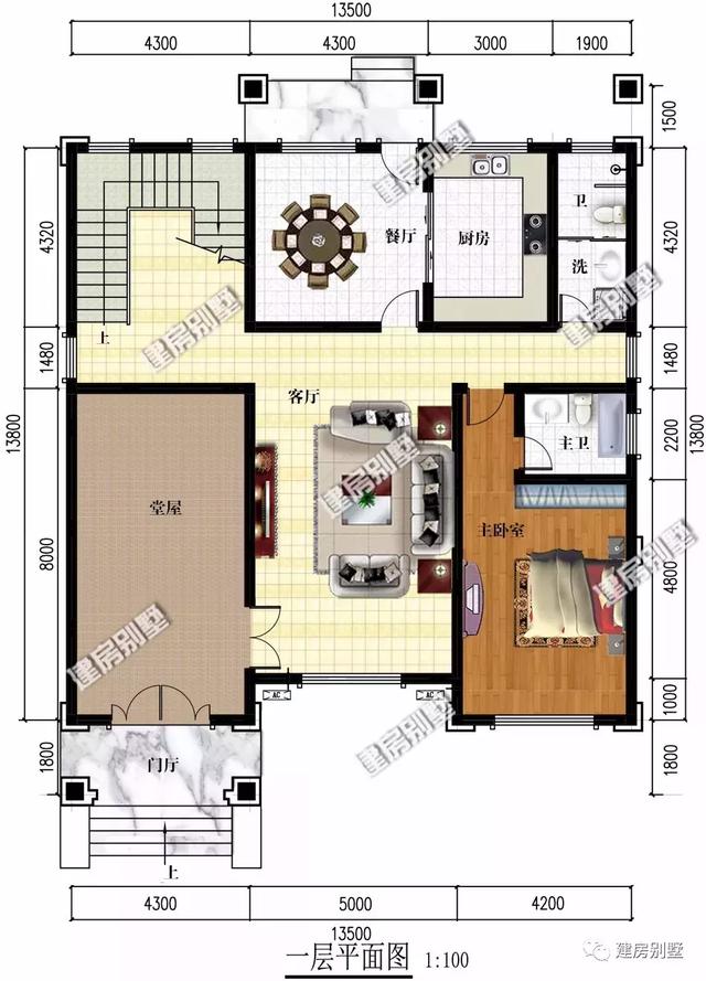 兩棟湖南農(nóng)村的三層豪華別墅設(shè)計圖，都帶堂屋設(shè)計，漂亮接地氣