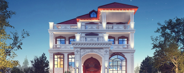 四層農(nóng)村80萬別墅款式設(shè)計圖，全鄉(xiāng)最美，根本找不到競爭對手