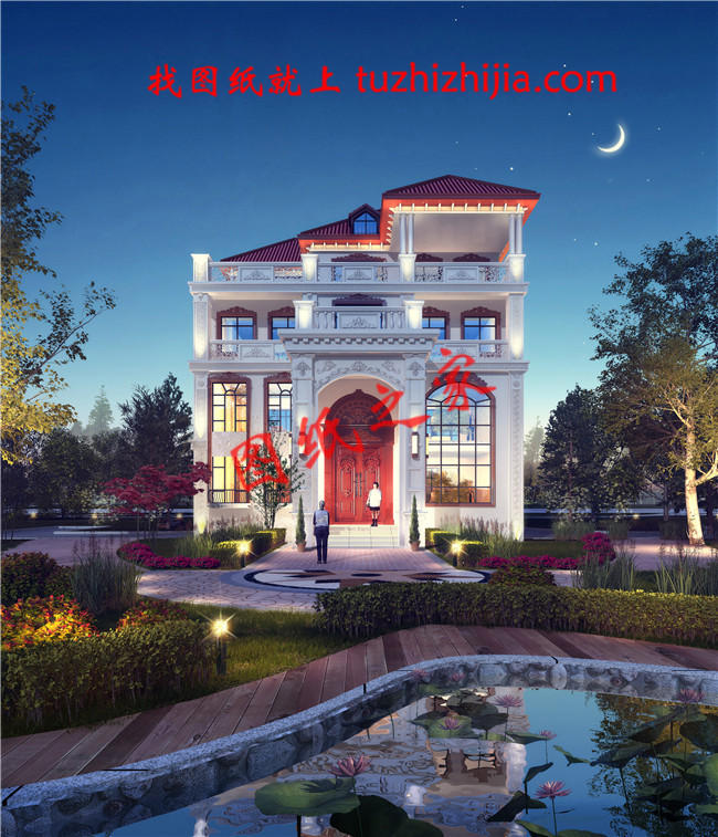 四層農(nóng)村80萬別墅款式設(shè)計圖，全鄉(xiāng)最美，根本找不到競爭對手