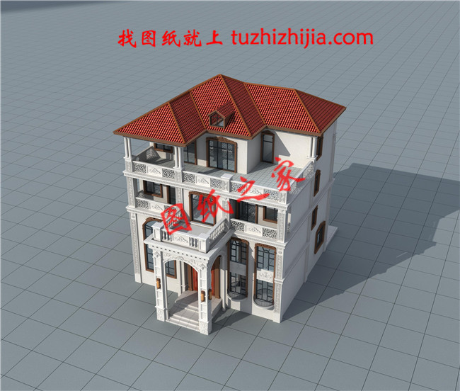 四層農(nóng)村80萬別墅款式設(shè)計圖，全鄉(xiāng)最美，根本找不到競爭對手