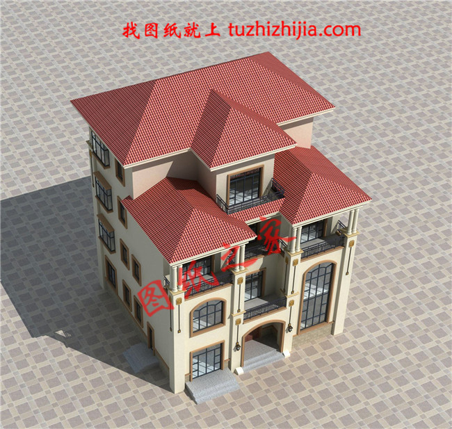 四層農(nóng)村80萬別墅款式設(shè)計圖，全鄉(xiāng)最美，根本找不到競爭對手