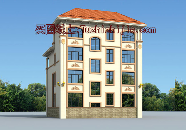 四層農(nóng)村80萬別墅款式設(shè)計圖，全鄉(xiāng)最美，根本找不到競爭對手