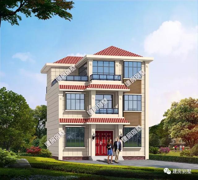 兩套三層別墅設(shè)計(jì)圖，面寬10米，歐式風(fēng)格時(shí)尚漂亮