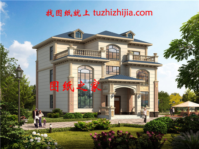 2019最新款50萬(wàn)左右農(nóng)村三層別墅，客廳中空