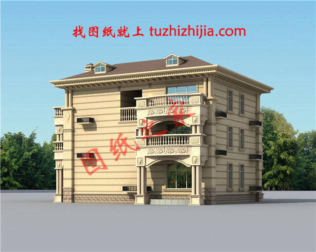 三層農(nóng)村100萬別墅款式圖片，豪華大氣的別墅絕對給你掙足了面子！