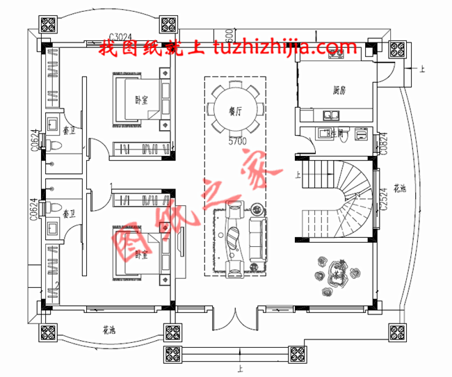 三層農(nóng)村100萬別墅款式圖片，豪華大氣的別墅絕對給你掙足了面子！