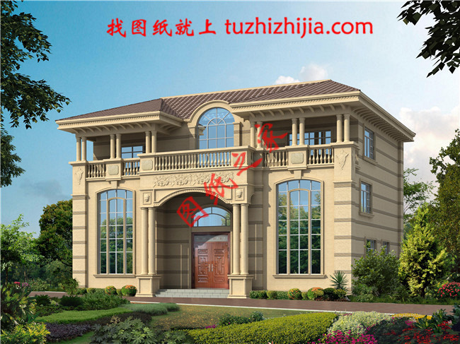 三層農(nóng)村100萬別墅款式圖片，豪華大氣的別墅絕對給你掙足了面子！