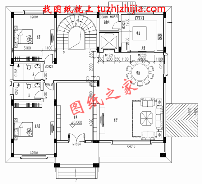 三層農(nóng)村100萬別墅款式圖片，豪華大氣的別墅絕對給你掙足了面子！