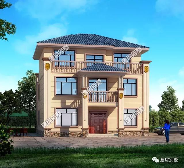 10×14.8米三層別墅設(shè)計，一輩子建一棟，我們不能將就