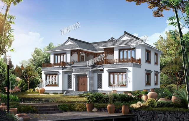 二層四合院別墅設(shè)計，戶型方正、設(shè)計精美，越住越有錢