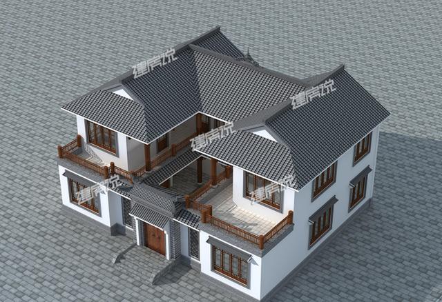 二層四合院別墅設(shè)計，戶型方正、設(shè)計精美，越住越有錢