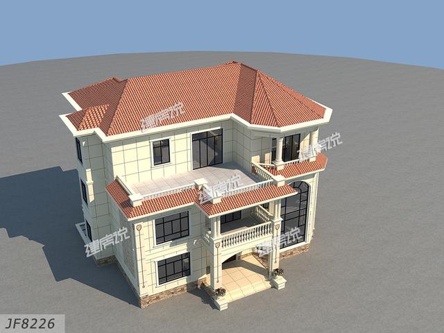 歐式豪華三層別墅設計，帶地下室和挑空客廳，樓中樓高檔又大氣