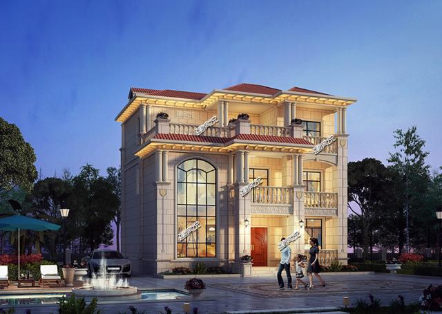 11x12米歐式三層別墅，豪華大氣、方正實用，華麗麗得非常漂亮