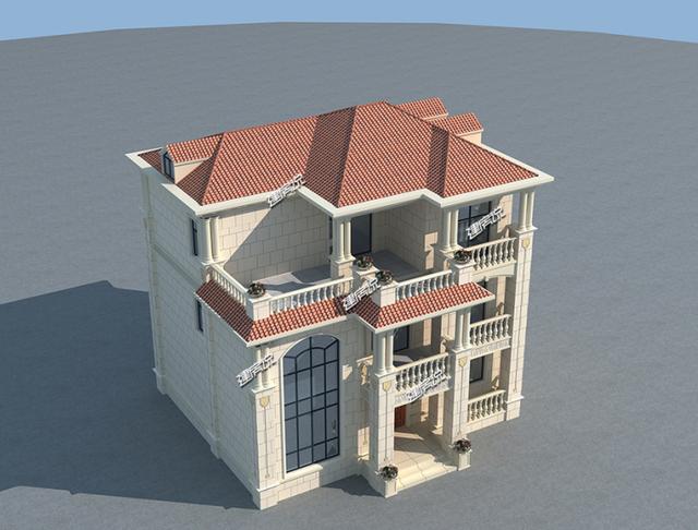 11x12米歐式三層別墅，豪華大氣、方正實用，華麗麗得非常漂亮