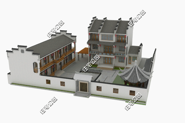 農(nóng)村自建房還是中式設(shè)計好，15X11米的徽派合院別墅，滿足你的所有要求