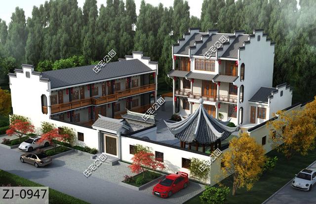 農(nóng)村自建房還是中式設(shè)計好，15X11米的徽派合院別墅，滿足你的所有要求