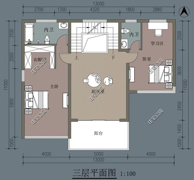 現(xiàn)代風(fēng)格三層農(nóng)村別墅，13×10米多落地窗多套間，這樣的設(shè)計(jì)30年不過時(shí)