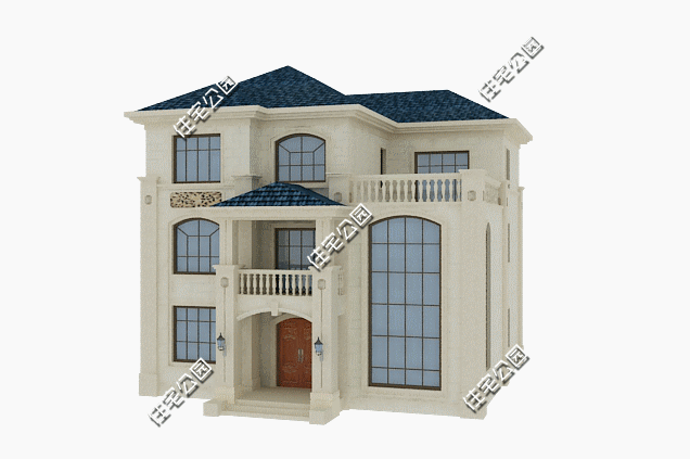 占地160平的三層別墅設(shè)計，挑空客廳配坡屋頂，這樣房子適合農(nóng)村建造