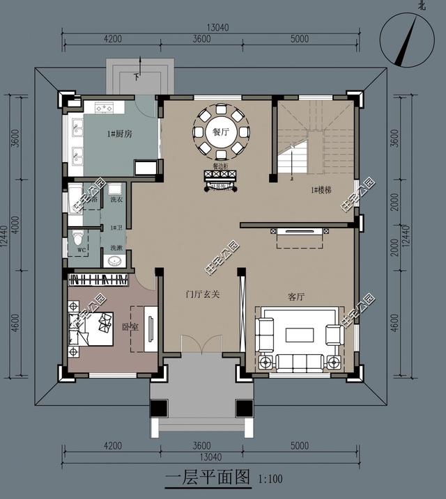占地160平的三層別墅設(shè)計，挑空客廳配坡屋頂，這樣房子適合農(nóng)村建造