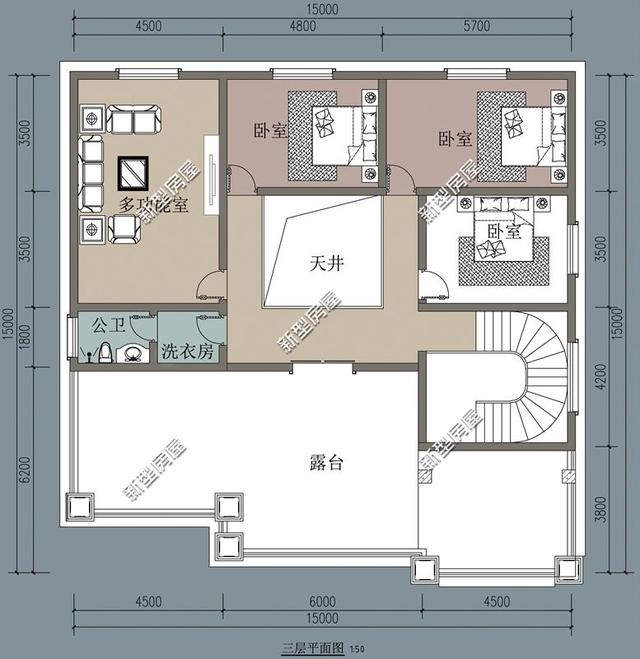 8套農(nóng)村自建別墅設(shè)計(jì)，都有堂屋大露臺(tái)，第4套最漂亮