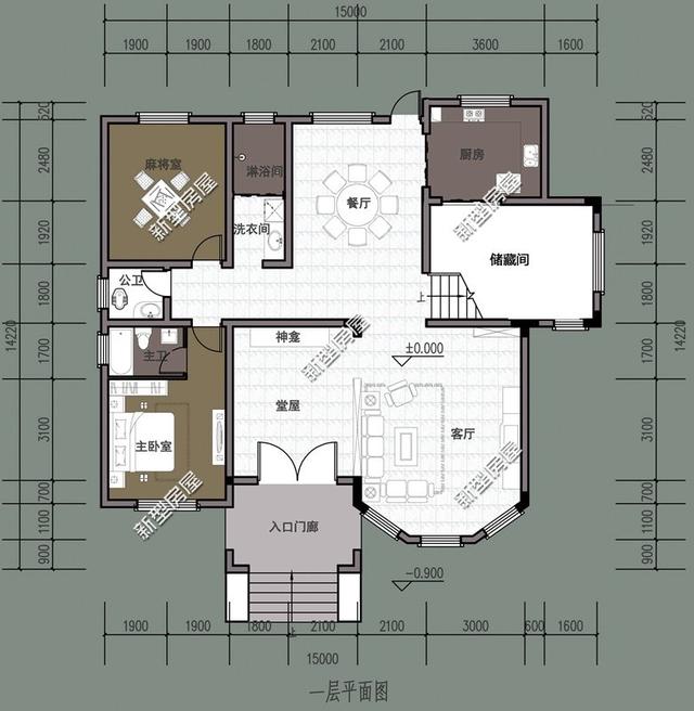 8套農(nóng)村自建別墅設(shè)計(jì)，都有堂屋大露臺(tái)，第4套最漂亮