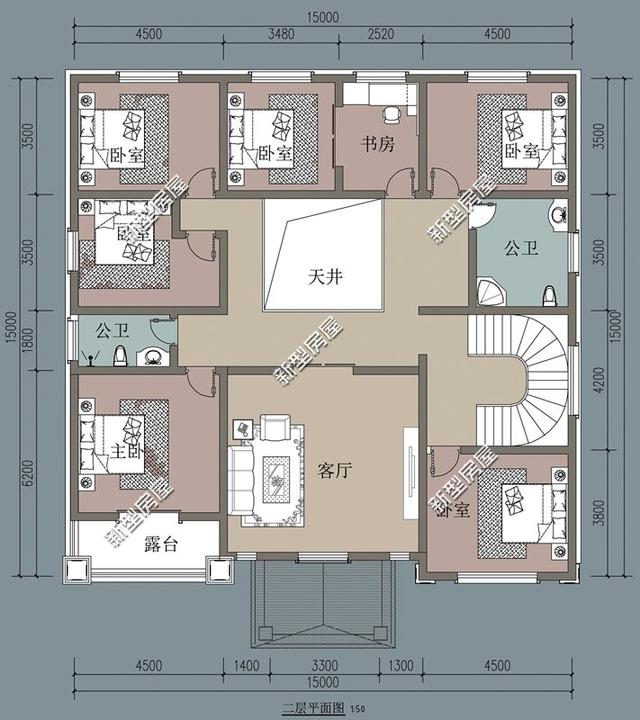 8套農(nóng)村自建別墅設(shè)計(jì)，都有堂屋大露臺(tái)，第4套最漂亮