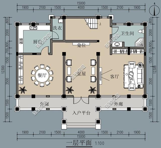 8套農(nóng)村自建別墅設(shè)計(jì)，都有堂屋大露臺(tái)，第4套最漂亮