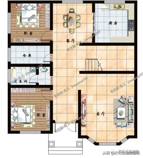 3套二層別墅設計圖，帶露臺的戶型讓人眼前一亮，第2款讓人很糾結