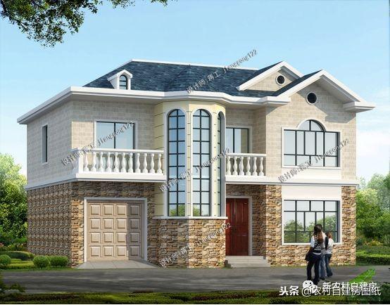 帶車庫的二層別墅設計圖，面積差不多，造價差10萬，你更喜歡哪個？