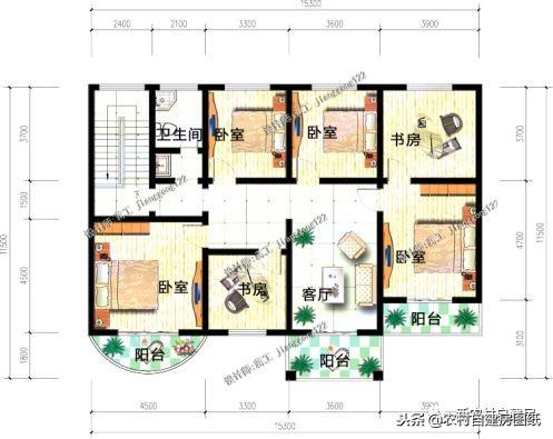 帶車庫的二層別墅設計圖，面積差不多，造價差10萬，你更喜歡哪個？