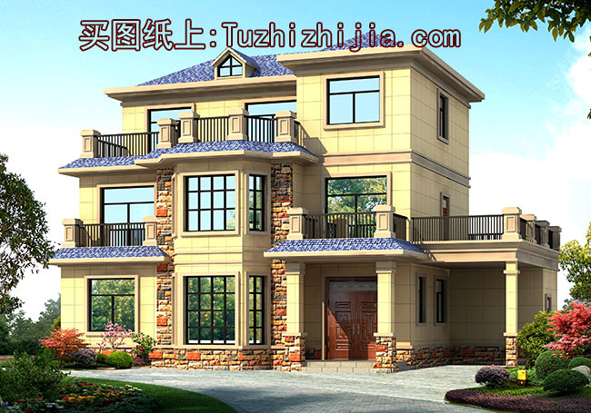 6套建房三層別墅圖紙，一家人幸福美滿得過(guò)日子！