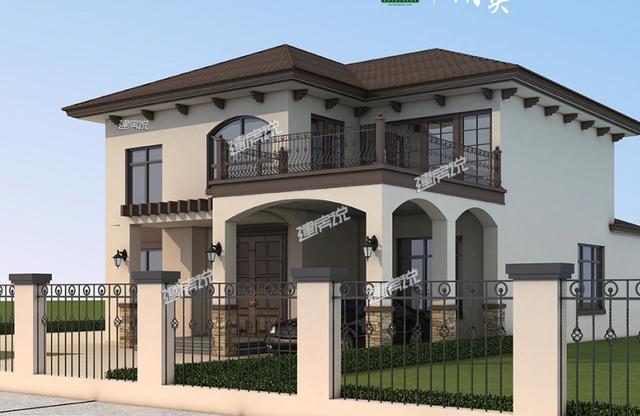 獨(dú)特新穎的農(nóng)村二層別墅設(shè)計(jì)，帶有庭院和車(chē)庫(kù)，這外觀非常漂亮