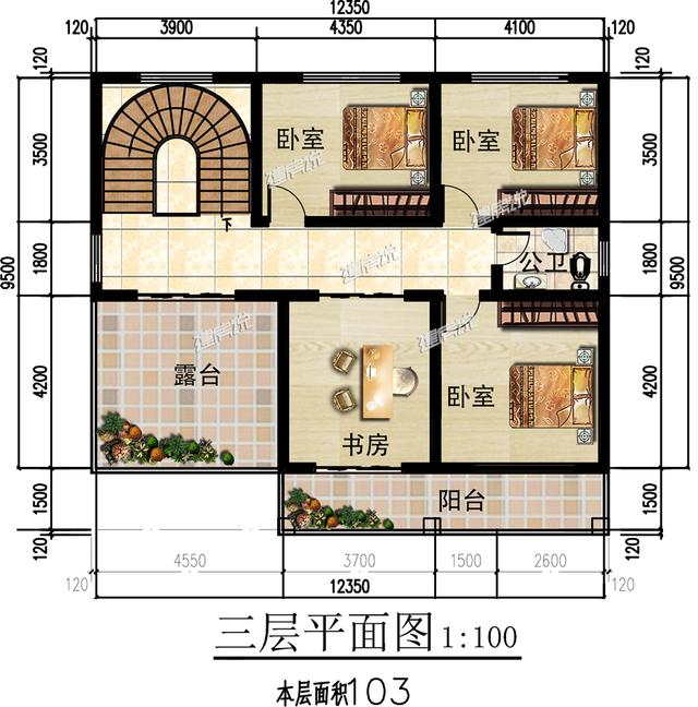 中式三層別墅設(shè)計(jì)圖紙，難得的好戶型，主體造價(jià)只要40萬