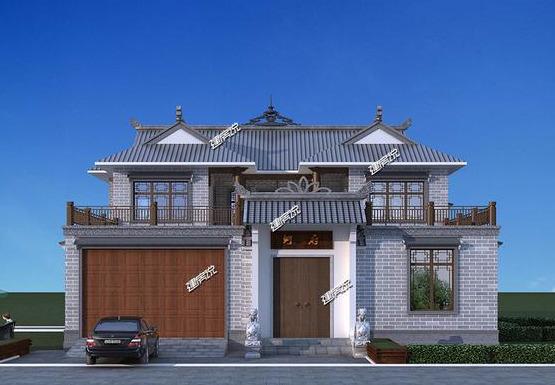 有錢人都喜歡的四合院別墅設(shè)計(jì)，帶有庭院大車庫(kù)，現(xiàn)在建房不后悔