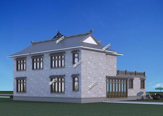 有錢人都喜歡的四合院別墅設(shè)計(jì)，帶有庭院大車庫(kù)，現(xiàn)在建房不后悔