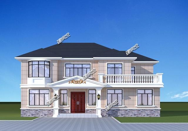 二層花園別墅設(shè)計(jì)，農(nóng)村自建只要二三十萬，太驚喜了