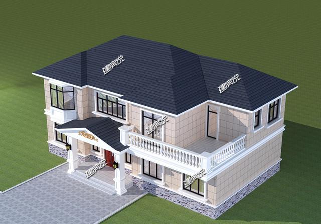 二層花園別墅設(shè)計(jì)，農(nóng)村自建只要二三十萬，太驚喜了