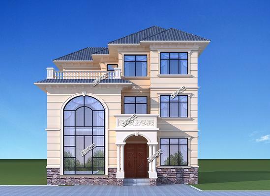 家大業(yè)大就建這棟歐式豪華三層別墅，面子里子都全了