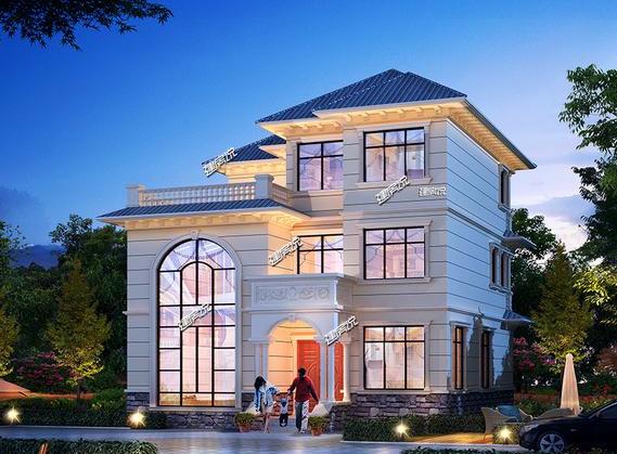 家大業(yè)大就建這棟歐式豪華三層別墅，面子里子都全了