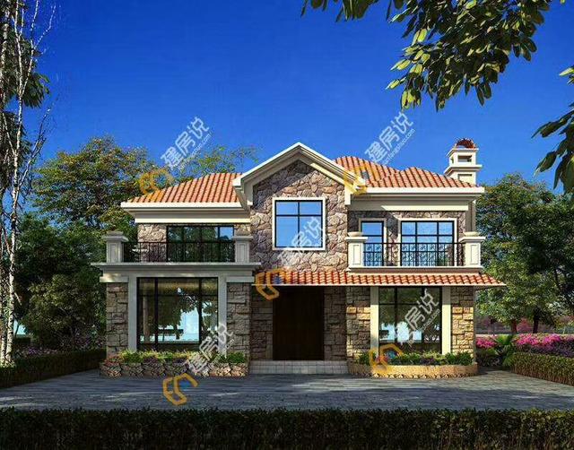 最美的農(nóng)村二層別墅設(shè)計，深受大家歡迎，建成實景美翻了