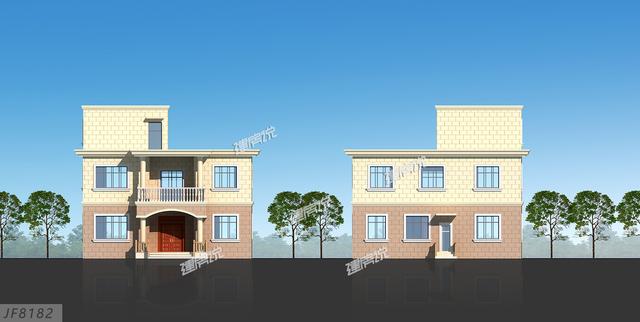 平屋頂二層別墅設(shè)計(jì)圖，還帶陽(yáng)光房好，看又實(shí)用