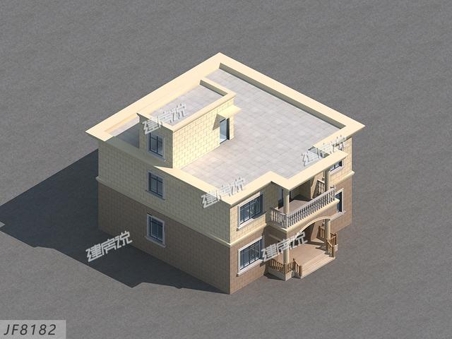 平屋頂二層別墅設(shè)計(jì)圖，還帶陽(yáng)光房好，看又實(shí)用