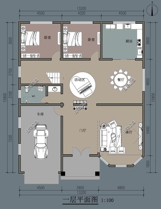 13X15米二層別墅設計，農(nóng)村蓋別墅還是2層受歡迎，有圖有真相