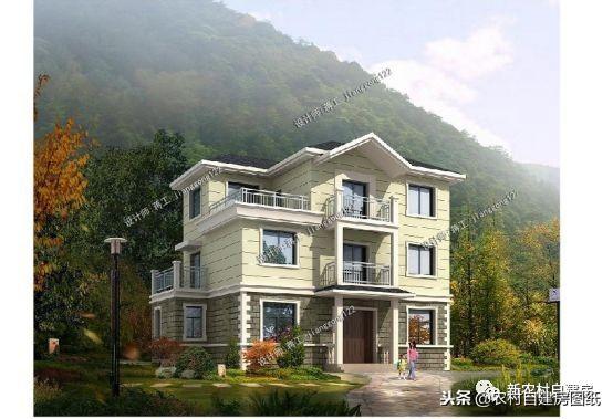 簡(jiǎn)單大氣造價(jià)低的農(nóng)村三層別墅設(shè)計(jì)圖，主體造價(jià)只要25萬，回家一建真氣派