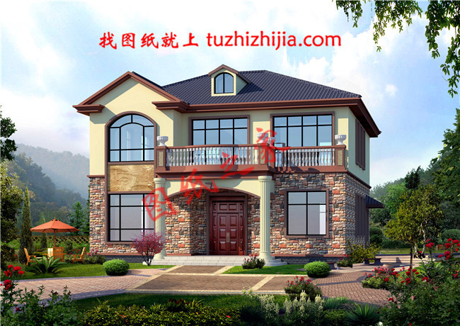 農(nóng)村30萬別墅款式圖片及設(shè)計(jì)圖，耐看又實(shí)用的二層小別墅！